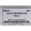 Image 3 : 2000-S SILVER KENNEDY HALF DOLLAR PCGS PR70 DCAM