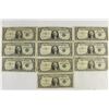 Image 1 : 10 ASSORTED 1957 $1 SILVER CERTIFICATES