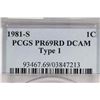 Image 3 : 1981-S TYPE I LINCOLN CENT PCGS PR69RD DCAM