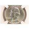 Image 1 : 1957-D WASHINGTON SILVER QUARTER NGC MS64