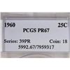Image 3 : 1960 WASHINGTON SILVER QUARTER PCGS PR67
