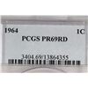 Image 3 : 1964 LINCOLN CENT PCGS PR69RD
