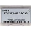 Image 3 : 1998-S LINCOLN CENT PCGS PR69RD DCAM