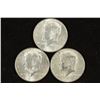 Image 1 : 3-1964 90% SILVER KENNEDY HALF DOLLARS