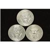 Image 2 : 3-1964 90% SILVER KENNEDY HALF DOLLARS