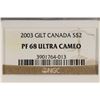 Image 3 : 2003 GILT CANADA SILVER $2 NGC PF68 ULTRA CAMEO