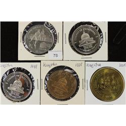 1980,97,98,98 & 2000 CANADA KINGSTON TRADE DOLLARS