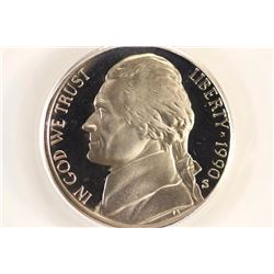 1990-S JEFFERSON NICKEL PCGS PR69 DCAM