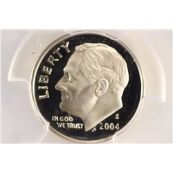 2004-S SILVER ROOSEVELT DIME PCGS PR70 DCAM