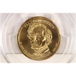 2010-D PIERCE DOLLAR PCGS SP68 POS. B SATIN FINISH