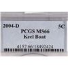 Image 3 : 2004-D KEEL BOAT NICKEL PCGS MS66
