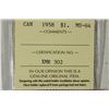 Image 3 : 1958 CANADA SILVER DOLLAR ICCS MS64
