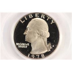 1978-S WASHINGTON QUARTER PCGS PR69 DCAM