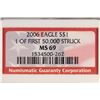 Image 3 : 2006 AMERICAN SILVER EAGLE NGC MS69 1 OF 1ST