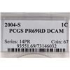 Image 3 : 2004-S LINCOLN CENT PCGS PR69RD DCAM