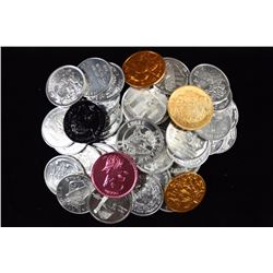 50 ASSORTED MARDI  GRAS TOKENS