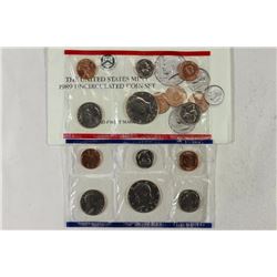 1989 US MINT SET (UNC) P/D (WITH ENVELOPE)
