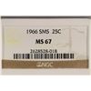 Image 3 : 1966 SMS WASHINGTON QUARTER NGC MS67