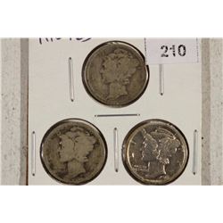 1918-P/D/S MERCURY DIMES