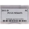 Image 3 : 2011-D JEFFERSON NICKEL PCGS MS66FS
