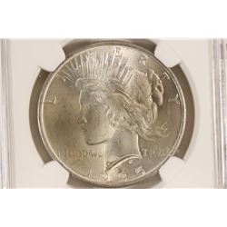 1925 PEACE SILVER DOLLAR NGC MS64