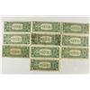 Image 2 : 10 ASSORTED 1957 $1 SILVER CERTIFICATES
