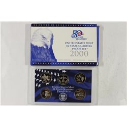 2000 US 50 STATE QUARTERS PROOF SET WITH BOX