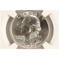 1964-D WASHINGTON SILVER QUARTER NGC MS65