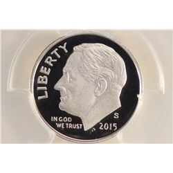 2015-S SILVER ROOSEVELT DIME PCGS PR70 DCAM