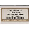 Image 3 : 2005-S SILVER CALIFORNIA QUARTER NGC PF69 ULTRA