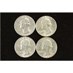 1963,64 & 2-1964-D WASHINGTON SILVER QUARTERS