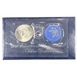 1973-S  IKE SILVER DOLLAR UNCIRCULATED (BLUE PACK)