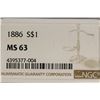 Image 3 : 1886 MORGAN SILVER DOLLAR NGC MS63