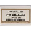Image 3 : 1989-S AMERICAN SILVER EAGLE NGC PF69 ULTRA CAMEO