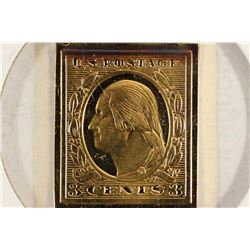 8.5 GRAM 24KT GOLD PLATED STERLING SILVER POSTAGE