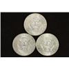 Image 2 : 3 ASSORTED 90% SILVER KENNEDY HALF DOLLARS