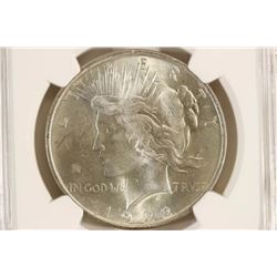 1922 PEACE SILVER DOLLAR NGC MS63