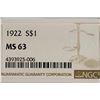 Image 3 : 1922 PEACE SILVER DOLLAR NGC MS63