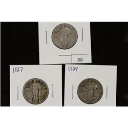 1925,27 & 29 STANDING LIBERTY QUARTERS