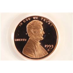 1993-S LINCOLN CENT PCGS PR69RD DCAM