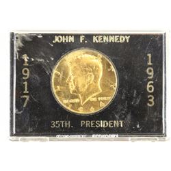 1964 GOLD PLATED 90% SILVER KENNEDY HALF DOLLAR