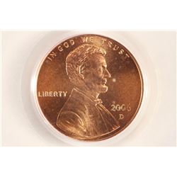 2006-D LINCOLN CENT PCGS MS67RD SATIN FINISH