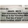 Image 3 : 2011-(S) AMERICAN SILVER EAGLE ANACS MS70