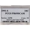 Image 3 : 1991-S ROOSEVELT DIME PCGS PR69 DCAM