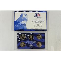 2008 US 50 STATE QUARTERS PROOF SET WITH BOX