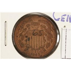 1865 US TWO CENT PIECE