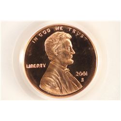 2001-S LINCOLN CENT PCGS PR69RD DCAM