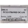 Image 3 : 2001-S LINCOLN CENT PCGS PR69RD DCAM