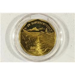 1991 MARSHALL ISLANDS BRASS $10 PROOF B-29