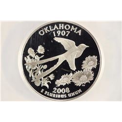 2008-S SILVER OKLAHOMA QUARTER ANACS PR70 DCAM